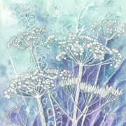 Frosted Seed Heads 3 of 3, watercolour and mixed media on paper, 31 by 41.5cm £195