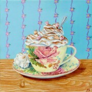 Hot Chocolate 'Special' , acrylic on canvas, 20 by 20cm, £95