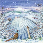 Border Seasons Winter ,watercolour on paper, 17 by 17cm £110
