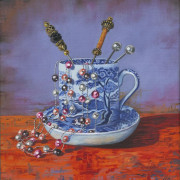 Age of Elegance, acrylic on canvas, 20 by 20cm, £95