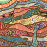 Earth Moves, mixed media on paper, 46.8 by 63.5cm NFS