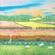 Towards Gersit Law, acrylic on canvas, 30 by 30cm £180