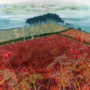 Autumn Textures 1, acrylic on canvas, 40 by 40cm £220