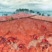 Autumn Textures 2, acrylic on canvas, 40 by 40cm £220