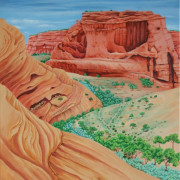 Arizona Canyon - Canyon de Chelly, acrylic on canvas, 50 by 60cm £260
