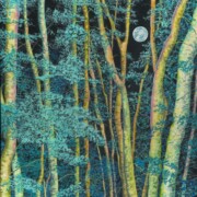 Moonlight Forest, acrylic on canvas, 40 by 40cm £220