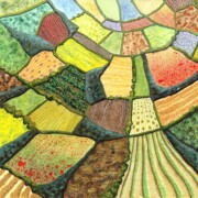 Rural Rhythms , mixed media on paper, 63.5 by 47cm SOLD