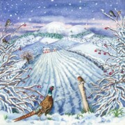 Border Seasons Winter ,watercolour on paper, 17 by 17cm £110