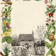 Seasonal Attractions, bookcover design, watercolour on paper, 21 by 31cm SOLD