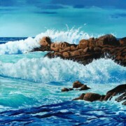 Surf , acrylic on canvas, 40 by 40cm £260