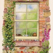 Cottage Window, watercolour on paper, 24.5 by 37cm £120