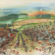 Winter Hedgerow, watercolour and gouache on paper, 41.7 by 31.5cm £220