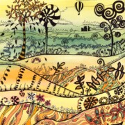 'Magical Mystery Tour', watercolour and ink on paper, 29 by 40cm, £120