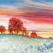 Sunset Trees 2, acrylic on canvas, 20 by 30cm £90