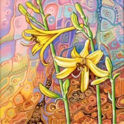 Day Lilies, acrylic on canvas, 20 by 20cm, £95