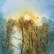 Winter Dusk, acrylic on canvas, 30 by 30cm £180